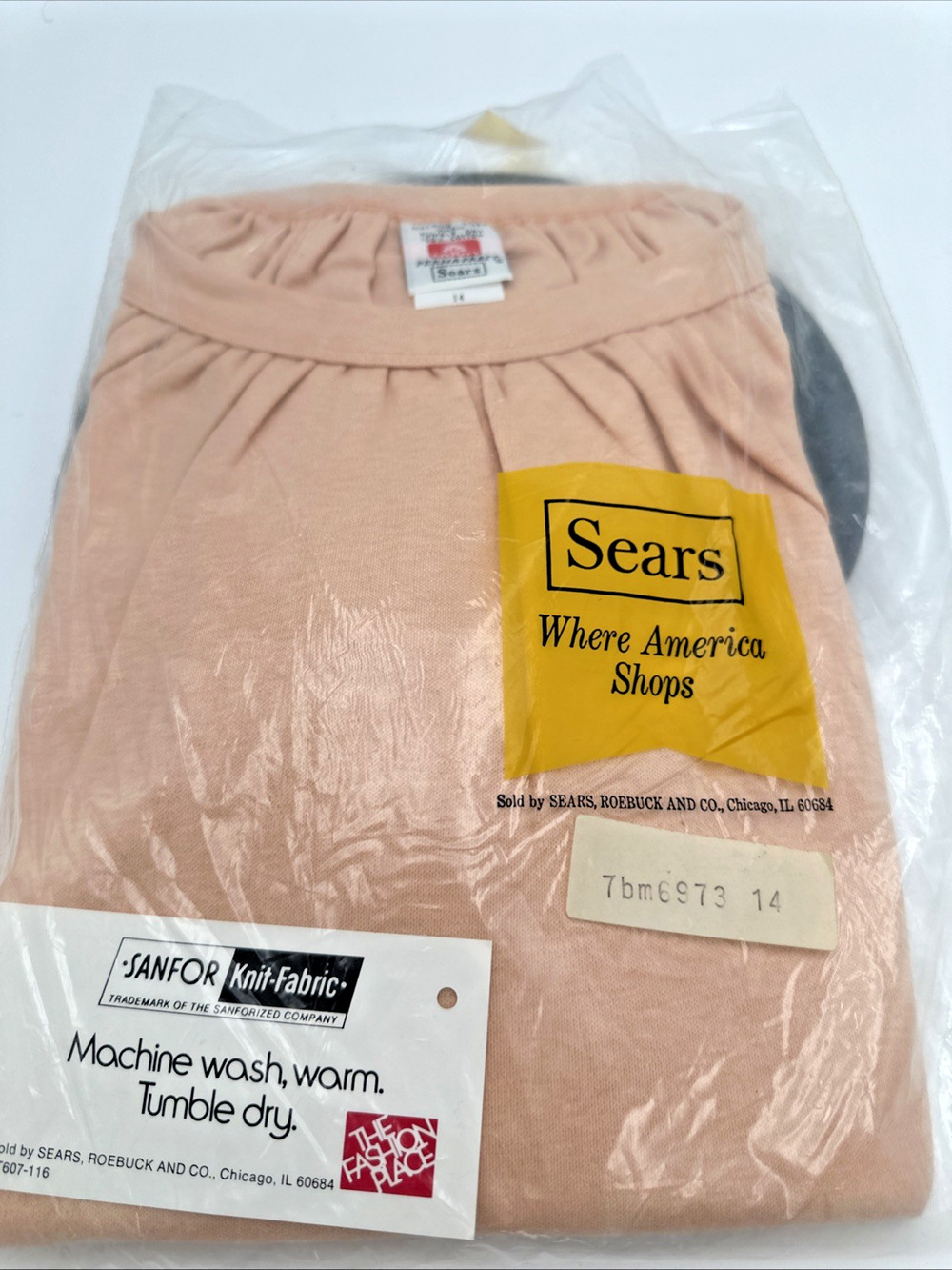 Vintage Sears Perma Prest Blouse Womens 14 Large NWT